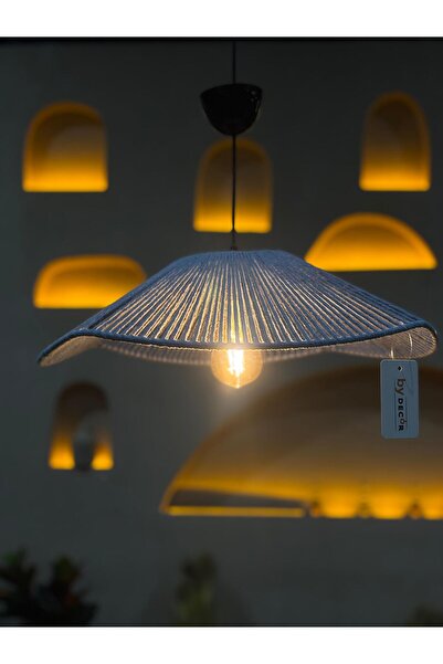 Ekodoğa Hasır Avize Bohem Avize Kış Bahçesi Mekan Tasarım Dalgalı