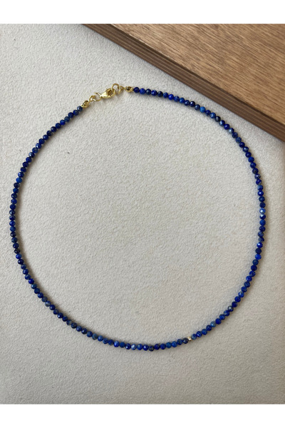 Rupen Kraft 14 Ayar Ayar Doğal Taşlı Altın Kolye Lapis Lazuli Taşı Altın Koly...