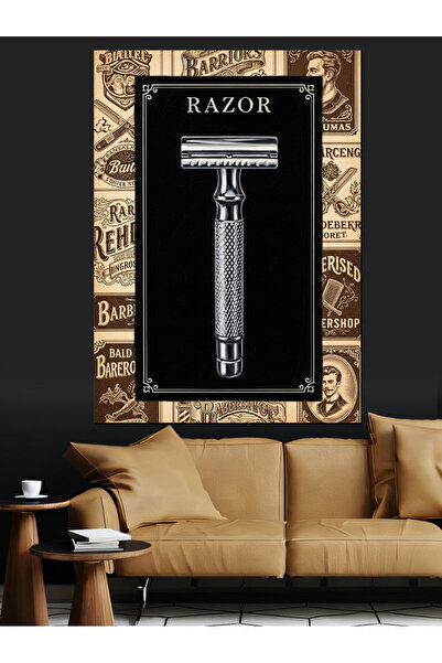 KanvasSepeti Oštrica britve za brijanje Visokokvalitetna uljana slika Tekstur...