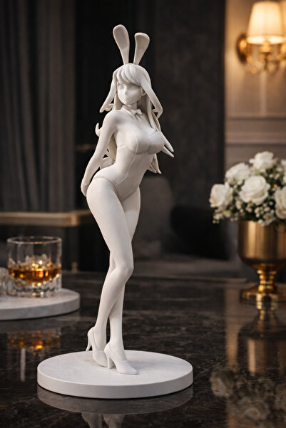 Mayah Concept 3D Bunny Girl Anime Figür – Boyasız Koleksiyon Modeli