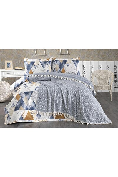 elvira concept Valeria %100 Pamuklu Çift Kişilik Pikeli Çarşaf Takımı