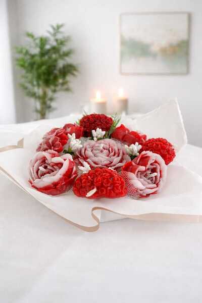 Generic sevgililer günü hediyelik ev dekorasyon kokulu mum buketi