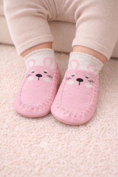 Numix Baby Kids Çarık Çorap, Hakiki Deri, Bebek Çocuk Patiği, Kaymaz Taban