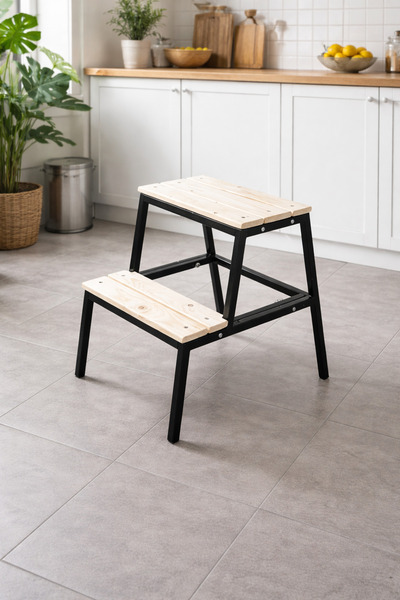 Ecowood Basamaklı Metal Tabure