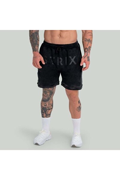 GymBeam Pantaloni scurți negri spălați