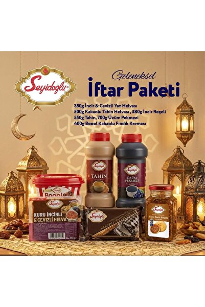 Seyidoğlu Geleneksel İftar Paketi – Tahin, Pekmez, Helva, Reçel ve Fındık Kre...