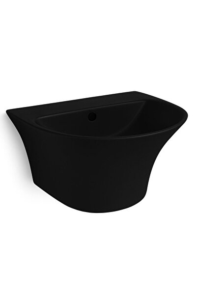 Milano Wall Hung Basin, Durable Ceramic Sink for Modern Bathroom, Space-Savin...