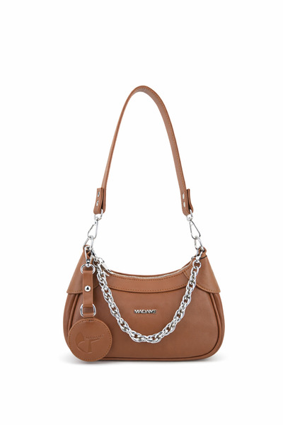 Madame Chain Detailed Women's Shoulder & Crossbody Bag – Extra Long Strap, Ca...