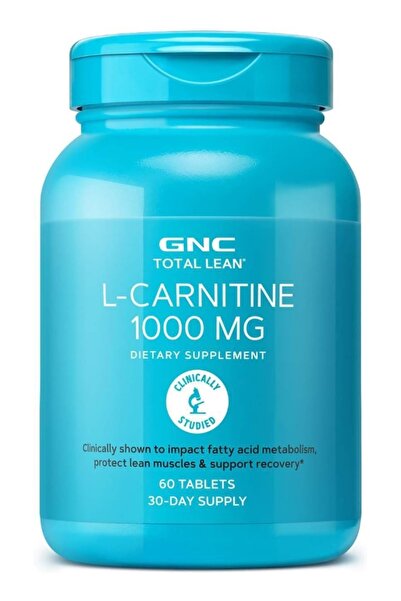 G.N.C مكمل غذائي من جي إن سي توتال لين إل-كارنيتين 1000 ملغ، 60 قرصًا، يدعم ا...