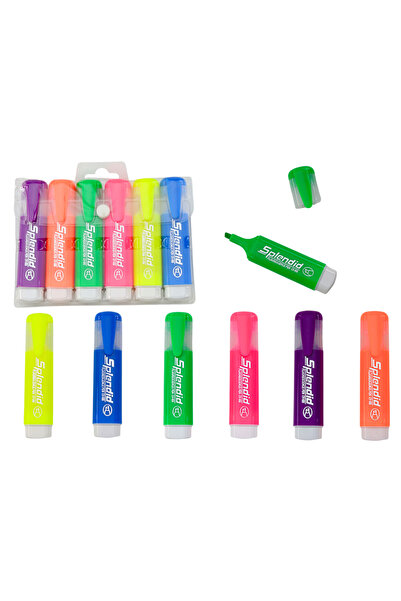 Three top online Set de markeri evidențiatori, culori pastelate, 6 buc.