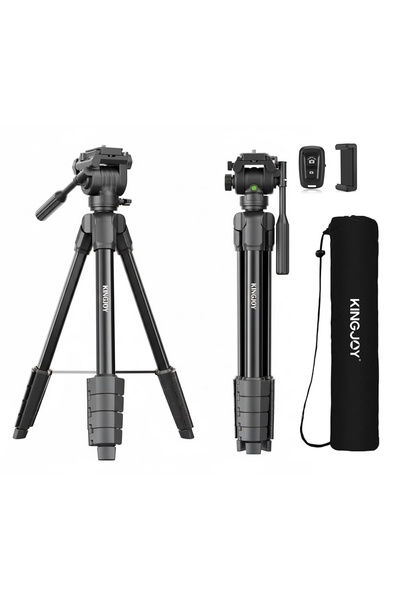 AZT Kingjoy S690 VT-200 10kg Kapasiteli Çantalı Profesyonel Tripod Canon Niko...