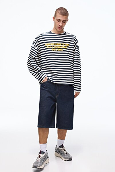 Bershka Baggy fit denim bermuda
