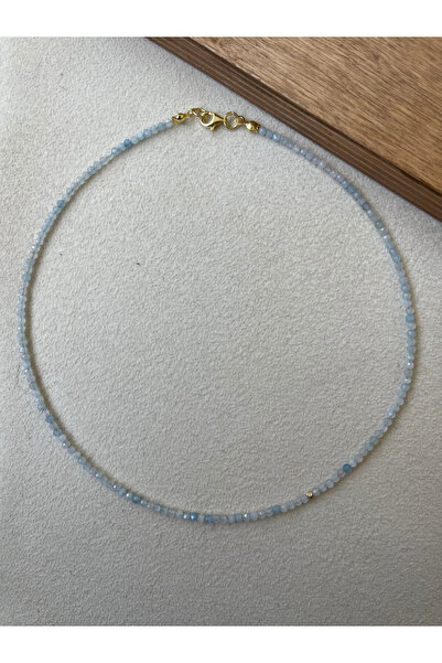 Rupen Kraft 14 Ayar Ayar Doğal Taşlı Altın Kolye Kristal Kesim Topaz Taşı Alt...