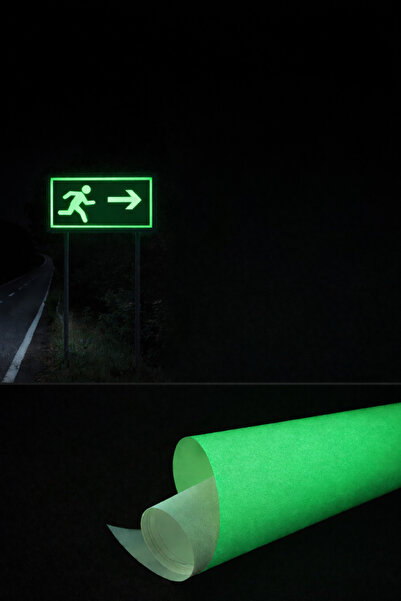 UMAG Shop Kendinden Yapışkanlı Fosforlu (Lümen) Folyo – Karanlıkta Parlar 50c...
