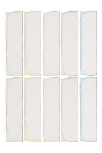 Minidamla Combed Cotton 10-Pack 28*28 Mouth Wipes - Blue Standard