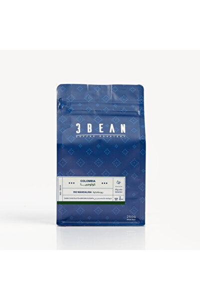 3bean Colombia Rio Mandalina Coffee Beans 250g