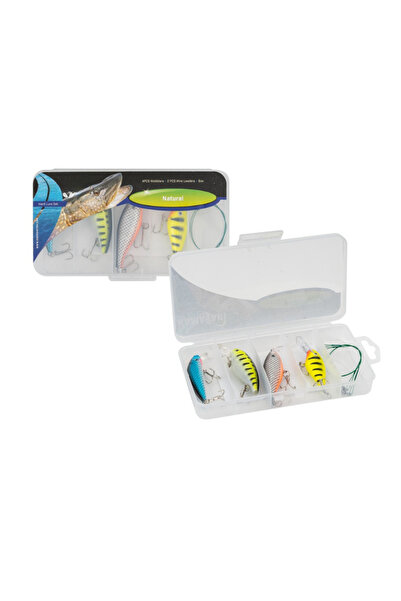 FishEdge Σετ naluci artificiale FishEdge, 4 voblere, culori variate, cutie de...