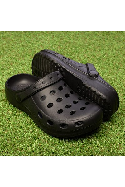 Flame Women's Closed Rubber Clogs, F002, Black