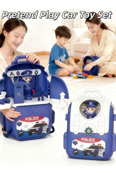 Generic 3-in-1 Pretend Play Car Toy Set Police Car Model with 3 Forms Pretend...