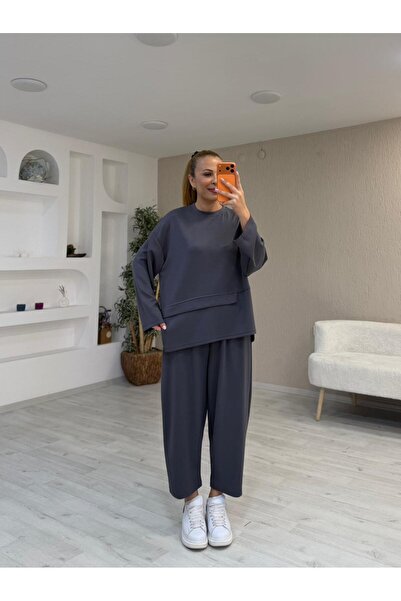 Trendingsize Modal Textured Asymmetrical Cut Shalwar Suit