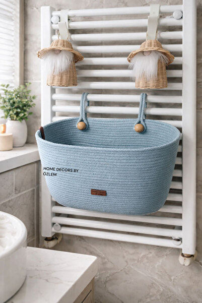 home decors by özlem Hanging Organizer Basket Multi-Purpose Basket Wicker Bas...