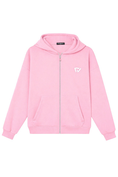 Fer Valiant Basic Hooded Oversize Cardigan Zipper Sweatshirt