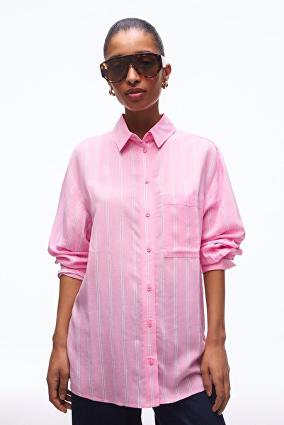 Bershka Oversize akıcı gömlek