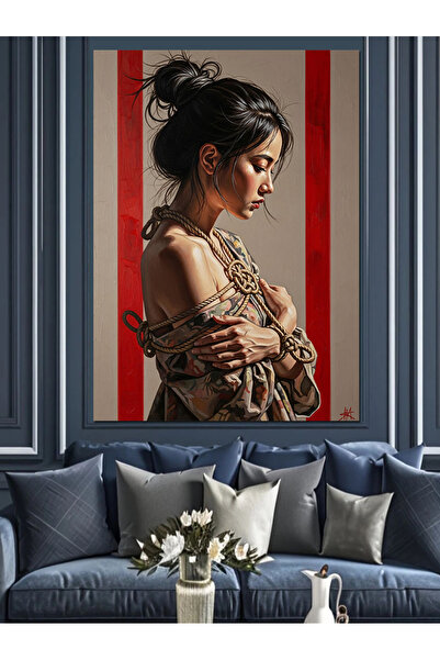 KanvasSepeti Pictură în ulei de înaltă calitate legată cu țesătura Urgan text...