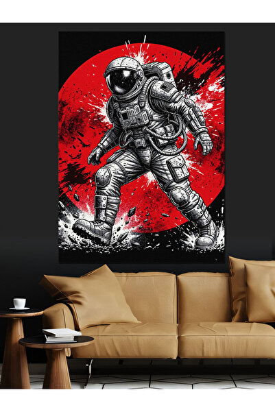 KanvasSepeti Roșu Negru Pictură în ulei de înaltă calitate texturat Pânză Can...