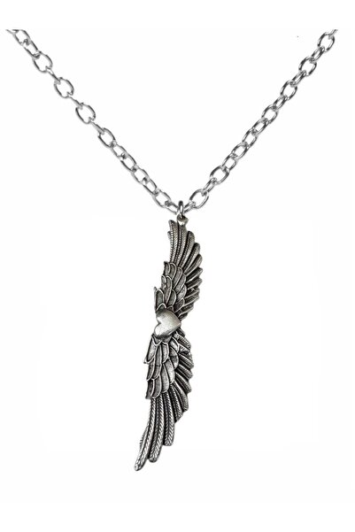 HER ŞEY NOTA www.herseynota.com Long Wing Shaped Metal Figure Pendant – Chain...