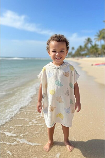 mayakids بونشو من قماش الموسلين بنقشة الدلفين للجنسين