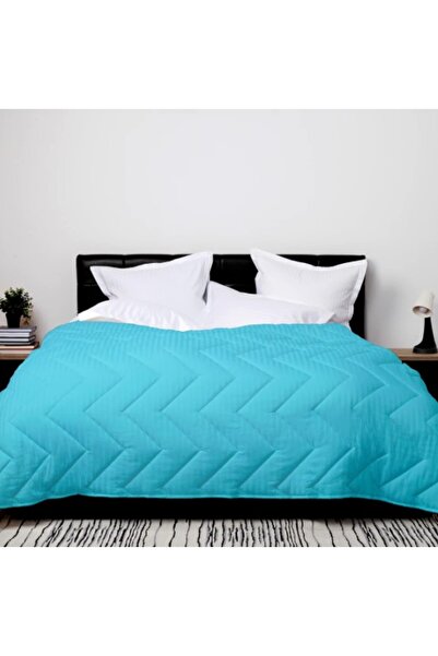 Pucioasa Pilota lana iarna cu fata bumbac(damasc) 200x215cm, Pucioasa, Turcoaz