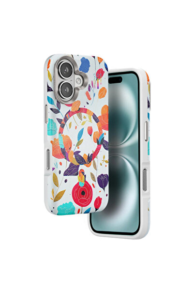 eco port iPhone 16 Flower Series Magsafe Cover - White