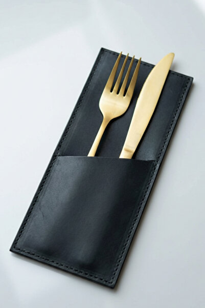 luvo Suport modern pentru linguri, din piele naturală, cu cusături italieneșt...