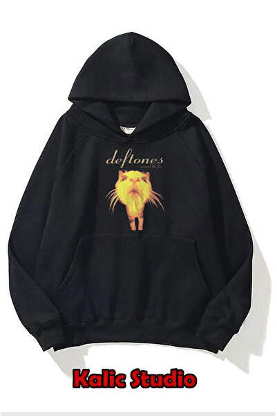 Kalic Studio Hanorac unisex supradimensionat Deftones negru