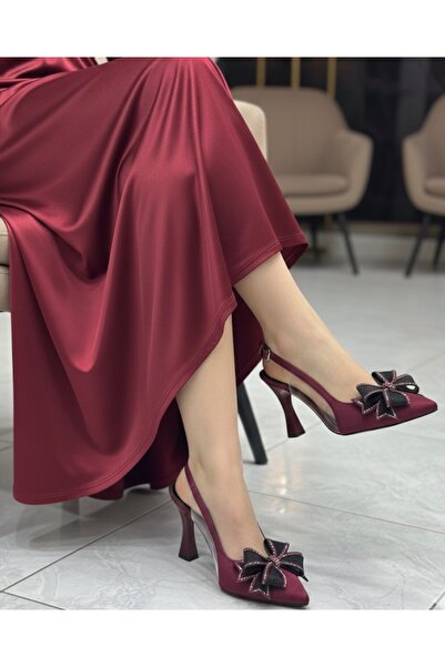 Gold Step GOLDSTEP BORDO FİYONKLU 5-9 CM ABİYE TOPUKLU AYAKKABI