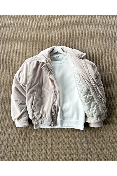 viperkombin Erkek Kadife Ceket Oversize Astarlı Dolgulu