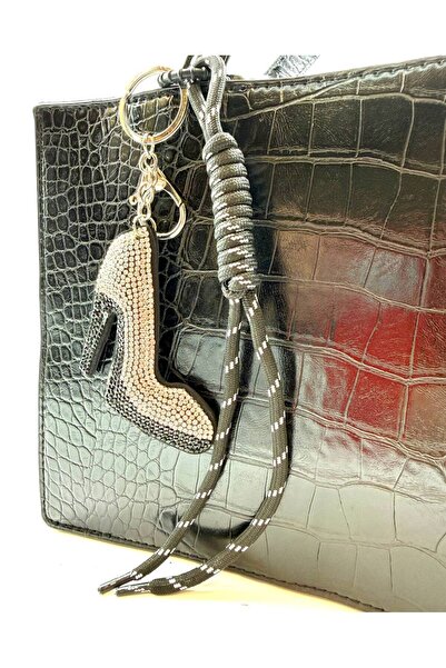 MD Moda Accessories Stone-Embellished Heeled Shoe Figured Bag Charm & Keychain