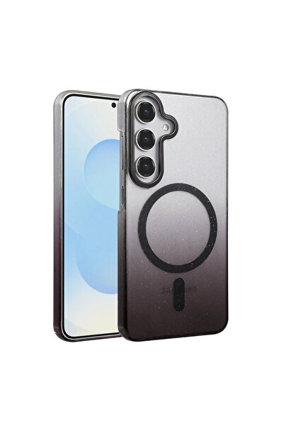 eco port غطاء سامسونج جالاكسي S25 اللامع بتقنية ماج سيف - أسود