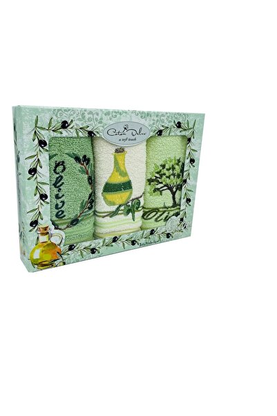 Cotton Deluxe Set of 3 Kitchen Towels 30x50cm 100% Cotton