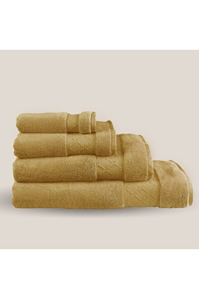 Ferrucci Frochi Camel Jacquard Decorative Bath Towel, 90 x 180 cm