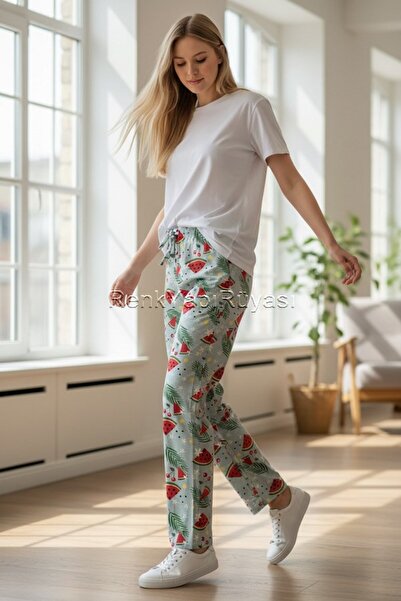 RENK YAPI RÜYASI Țesătură din bumbac, respirabilă, pantaloni subțiri de pijam...