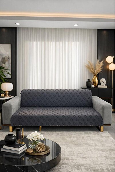 Çeyiz Diyarı Pondü 170X210 cm Non-Slip Base Sofa Cover Anthracite