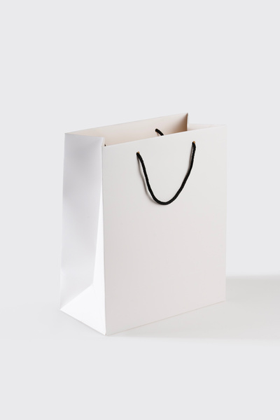 Miligram Paper 10 Τεμάχια 29x35x15 cm Λευκή χάρτινη τσάντα