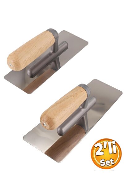 Depolife Alçı Kaleterasit Malası Ahşap Saplı Paslanmaz Çelik Sıyırma Düzeltme...