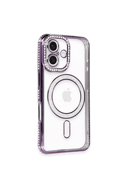 eco port حافظة آيفون 16 Joke Silvery Magneticsafe - أرجواني غامق