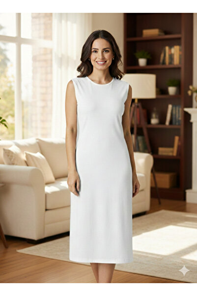 Love Dream Underwear Jupon lung din bambus pentru femei, fără mâneci