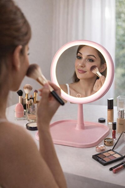 madewithlove Şarjlı LED Işıklı Masa Üstü Makyaj Aynası – Gün Işığı / Beyaz / ...
