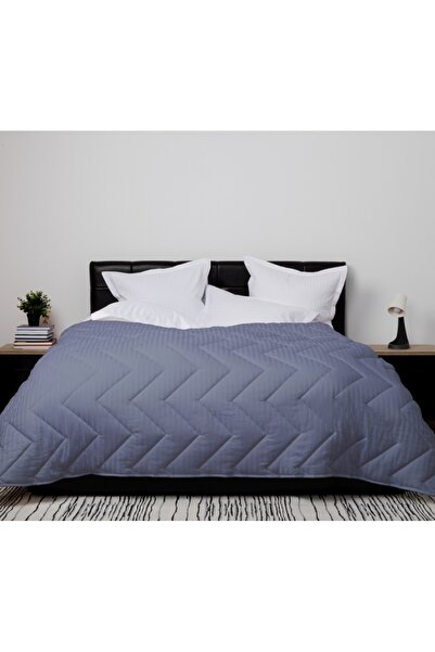 Pucioasa Winter wool quilt with cotton face (damask) 200x215cm, Sulfur, Anthr...