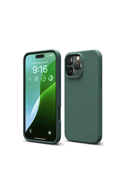 eco port iPhone 16 Pro Case First Silicone - Dark Green